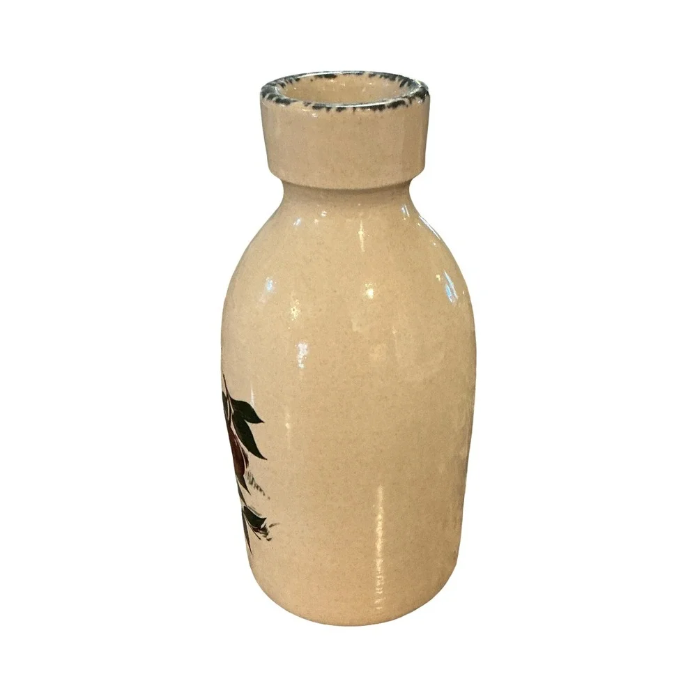 Vintage Home & Garden Party Stoneware Apple Crock Bottle Vase Made in USA